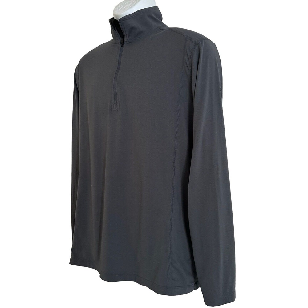 Mountain Hardwear Mens 1/4 Zip Pullover Long Sleeve Gray Stretch Performance M